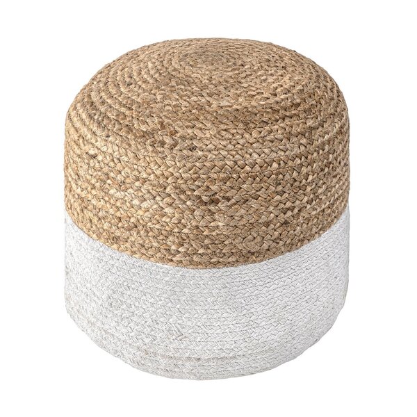 Round Jute Ottoman - Imagen 2