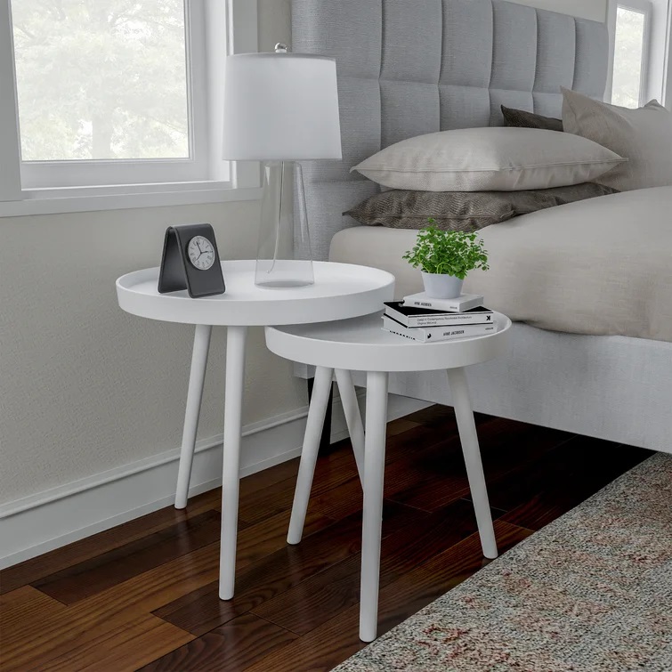 WHITE NESTING TABLES