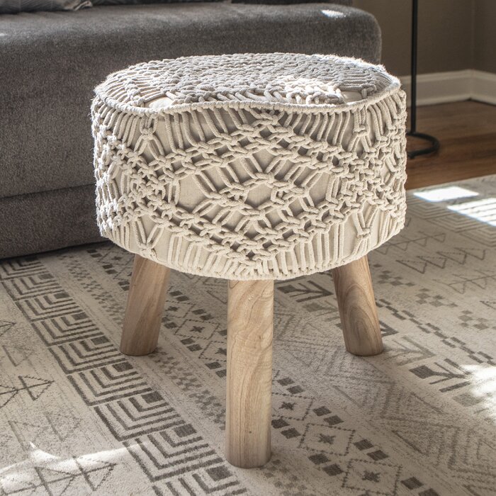 MACRAME ACCENT STOOL | BUY AT STYLED - PANAMA